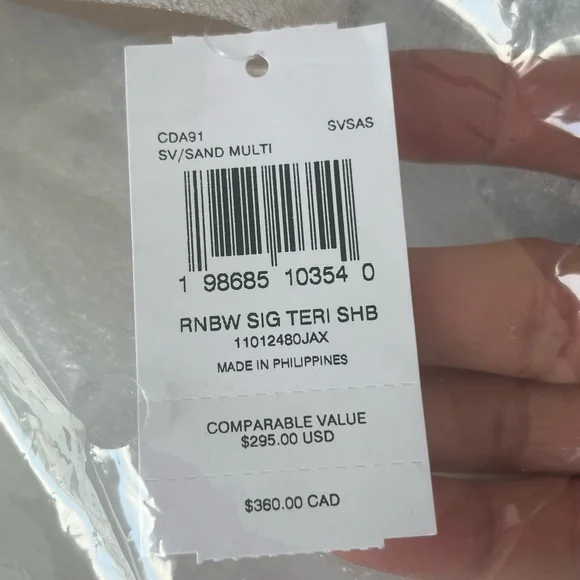 ✅Coach Teri Shoulder Bag In Rainbow Signature Canvas - Picture 7 of 13